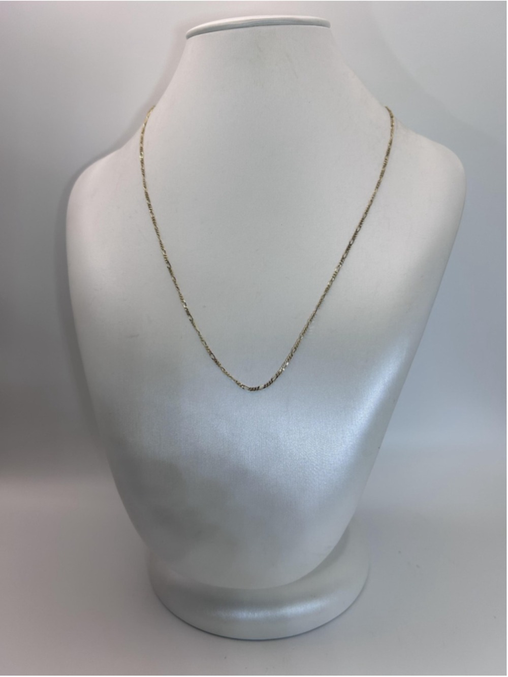 Ana Luisa Necklace Gold Tone Figaro Chain Lobster Clasp Minimalist Layering
